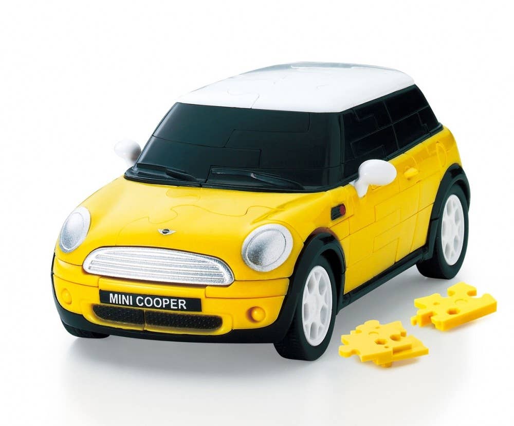 Jigsaw Puzzle 3D Mini Cooper Yellow 70pcs