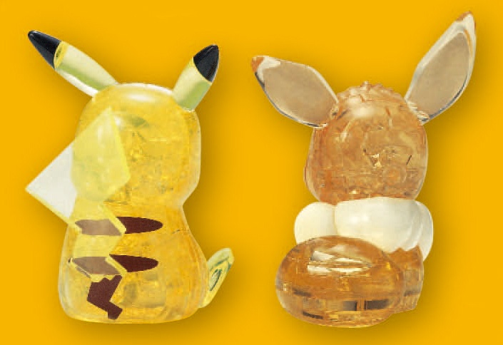 Pikachu & Eevee Crystal 3D Puzzle Pokemon 48 Pieces Beverly 50247 Japan  Impor
