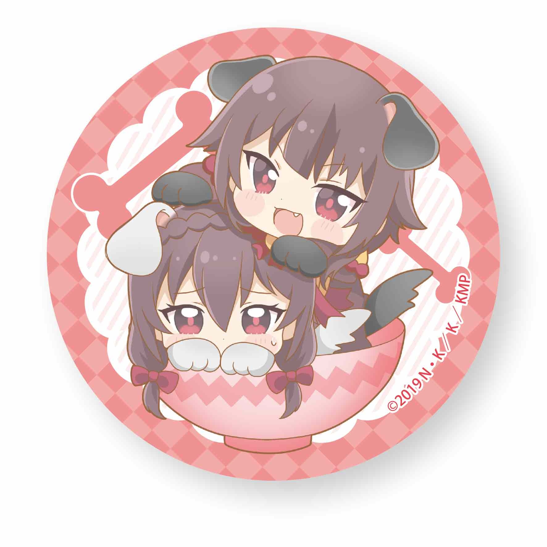 Kono Subarashii Sekai ni Shukufuku wo! Kurenai Densetsu: Pukasshu Can Badge  Swimwear Ver. Megumin & Yunyun