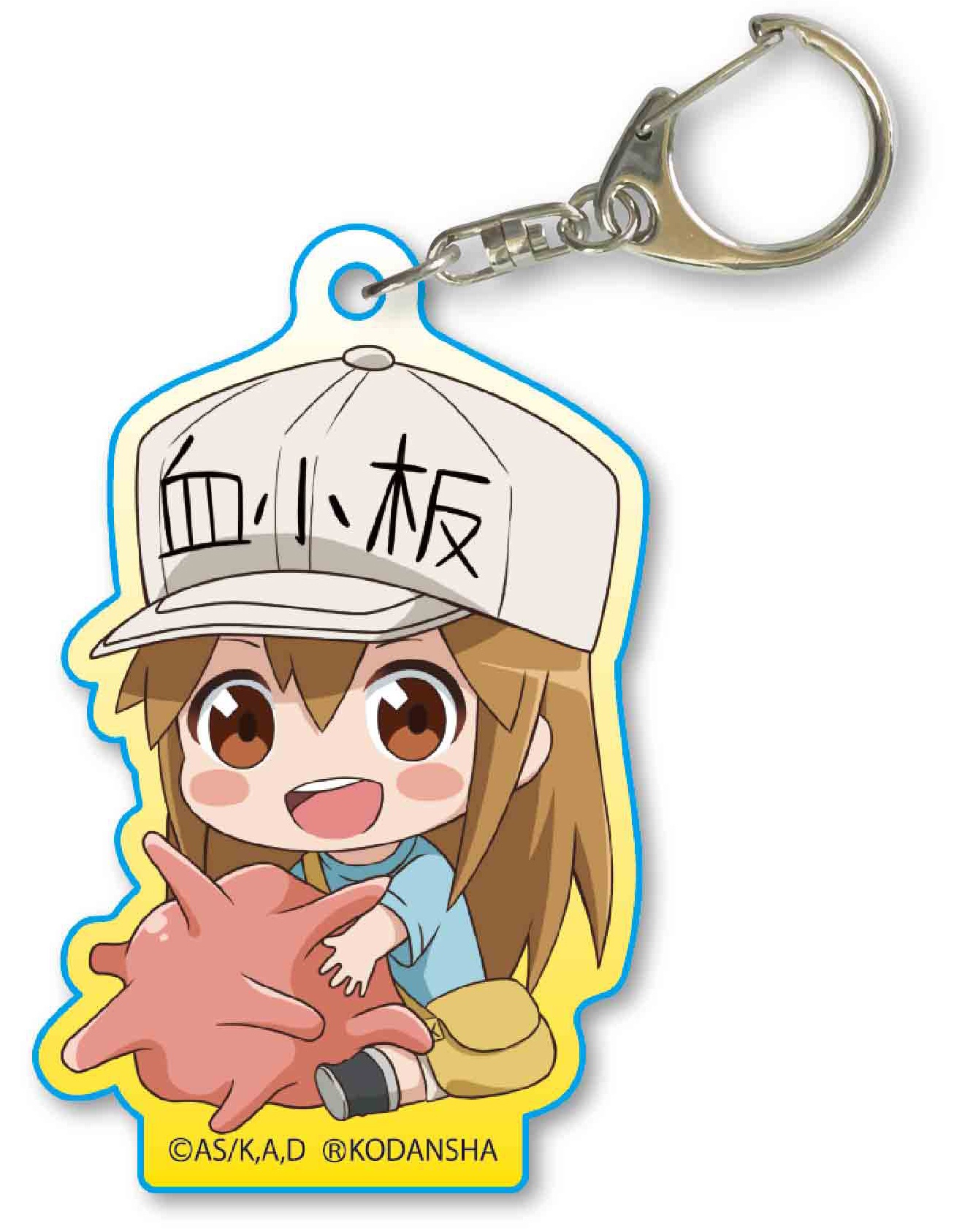 Cells At Work Gyugyutto Acrylic Keychain Platelet Hlj Com
