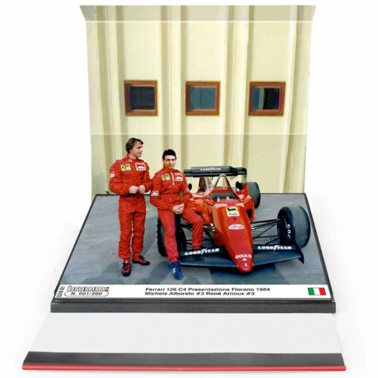 ミニカー　1/43 フェラーリ 126 C4 1984年フィオラノサーキット プレス発表 M.Alboreto、 R.Arnoux [S2401] Ferrari 126 C4 1984 Fiorano Circuit Press Release M.Alboreto