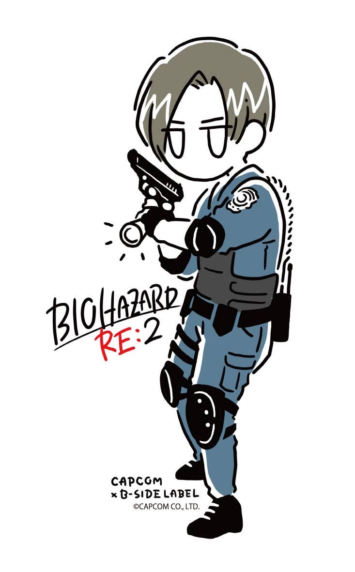 Resident Evil: Capcom x B-Side Label Sticker Leon (Line Art) | HLJ.com