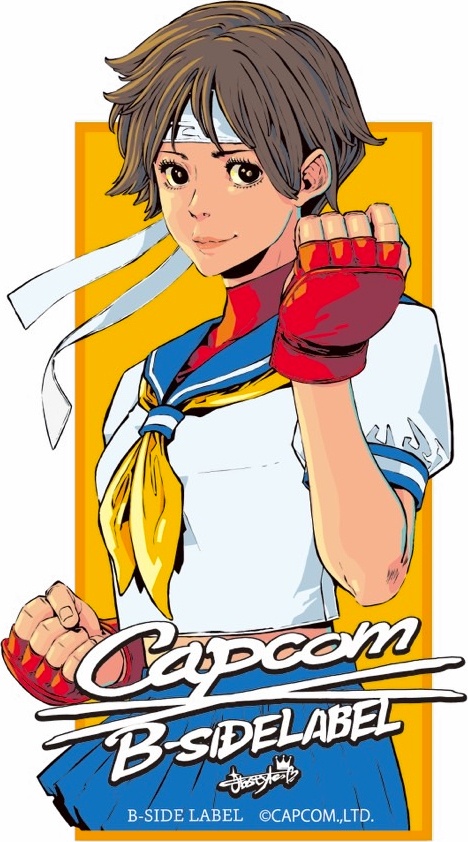 Capcom X B Side Label Sticker Street Fighter 35th Sakura Hlj Com