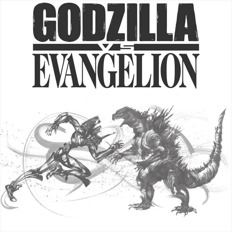 Godzilla vs. Evangelion: Ink Wash Painting T-shirt L | HLJ.com