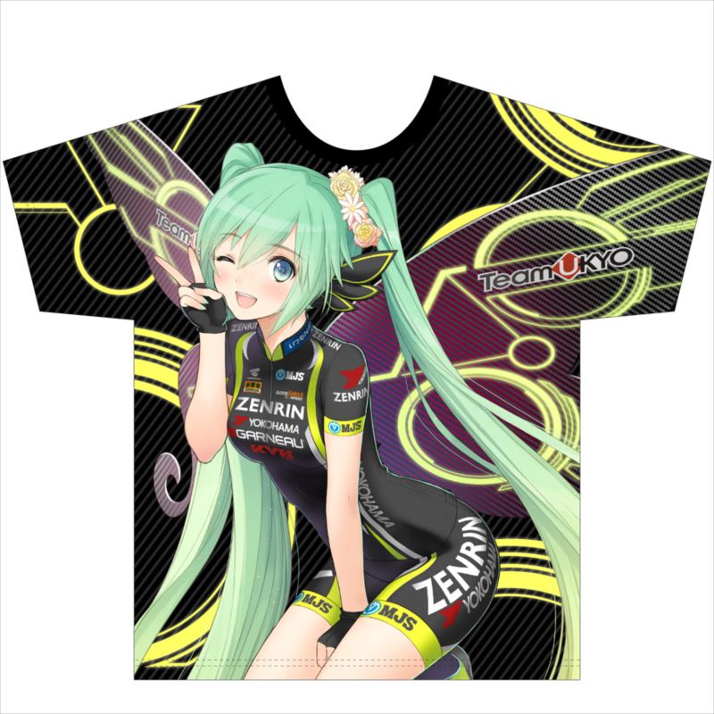 Racing Miku 2017 Team UKYO Support Ver. Full Graphic T-shirt M Size