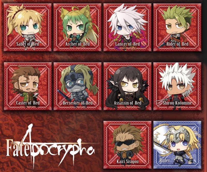 Fate/Apocrypha バッジ モードレッド Fate/Apocrypha Trading Square Can Badge Red Faction: 1Box (10pcs