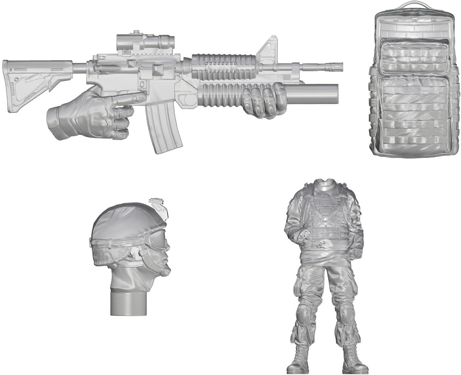 Commanding Officer (Standing) US Army Infantry Squad 2nd Division