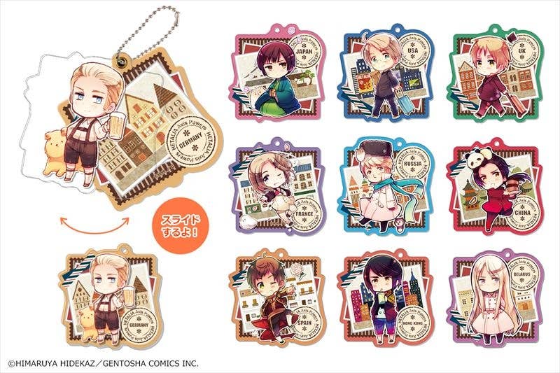 Hetalia: Axis Powers: Trading Slide Keychain: 1Box (10pcs) | HLJ.com
