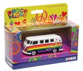 Corgi VW Campervan 'Peace Love Wishes' – Diecast 9cm – CC02731 – Occasion