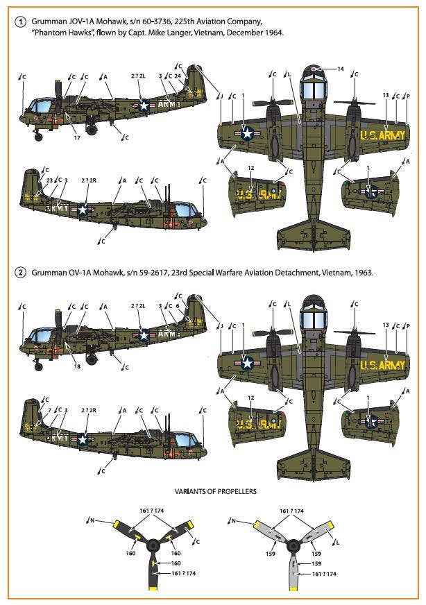 OV1 A/JOV1A Mohawk decal set
