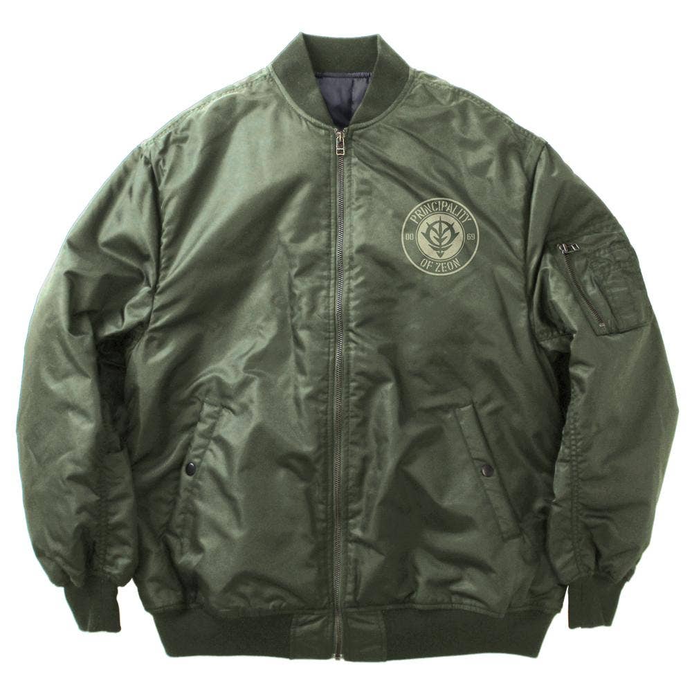 エスコー ZEF MA-1 グリーン S Mobile Suit Gundam: Zeon Armed Forces MA-1 Jacket Moss XL