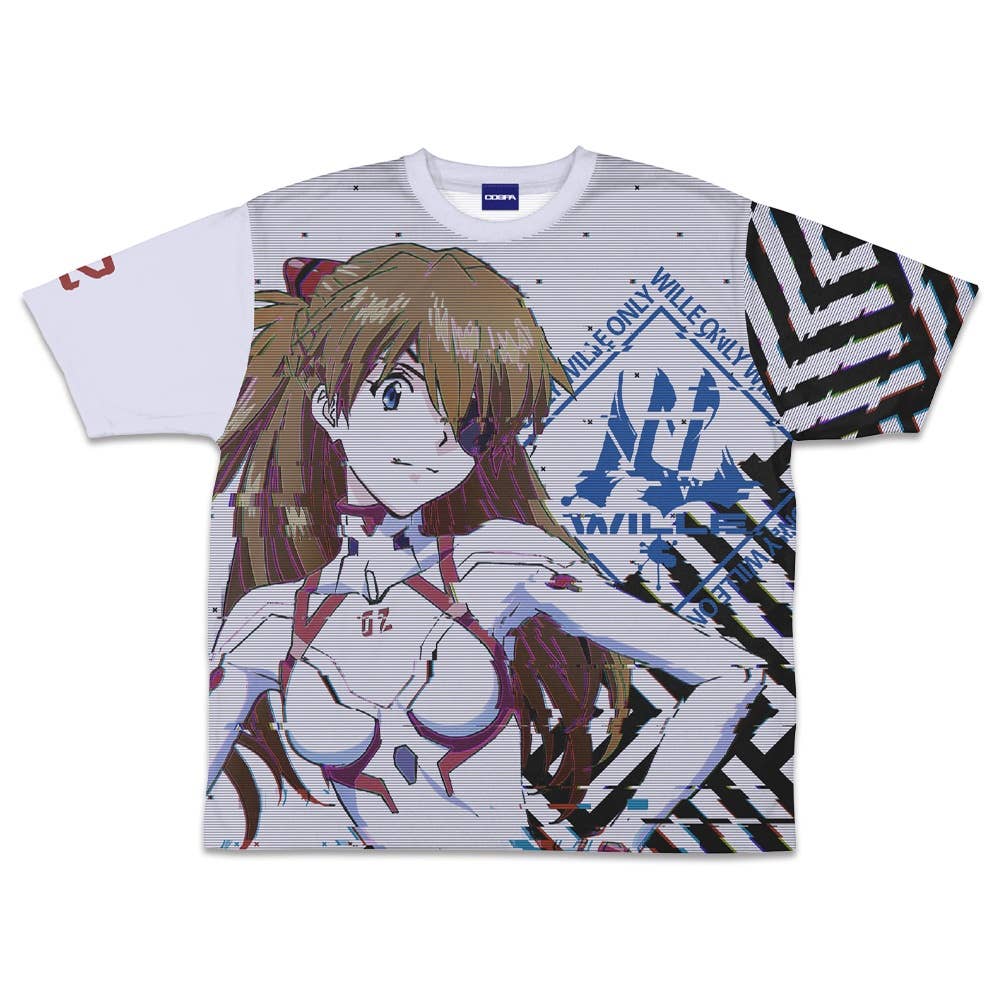 CLAMP 月刊ASUKA 当選品 X 神威 Tシャツ EVANGELION: Shikinami Asuka Langley Double-sided Full Graphics T