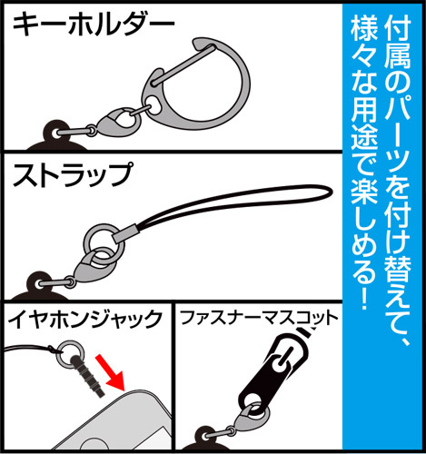 Gyugyutto Acrylic Key Ring Yu-Gi-Oh! 5D`s Yusei Fudo & Stardust