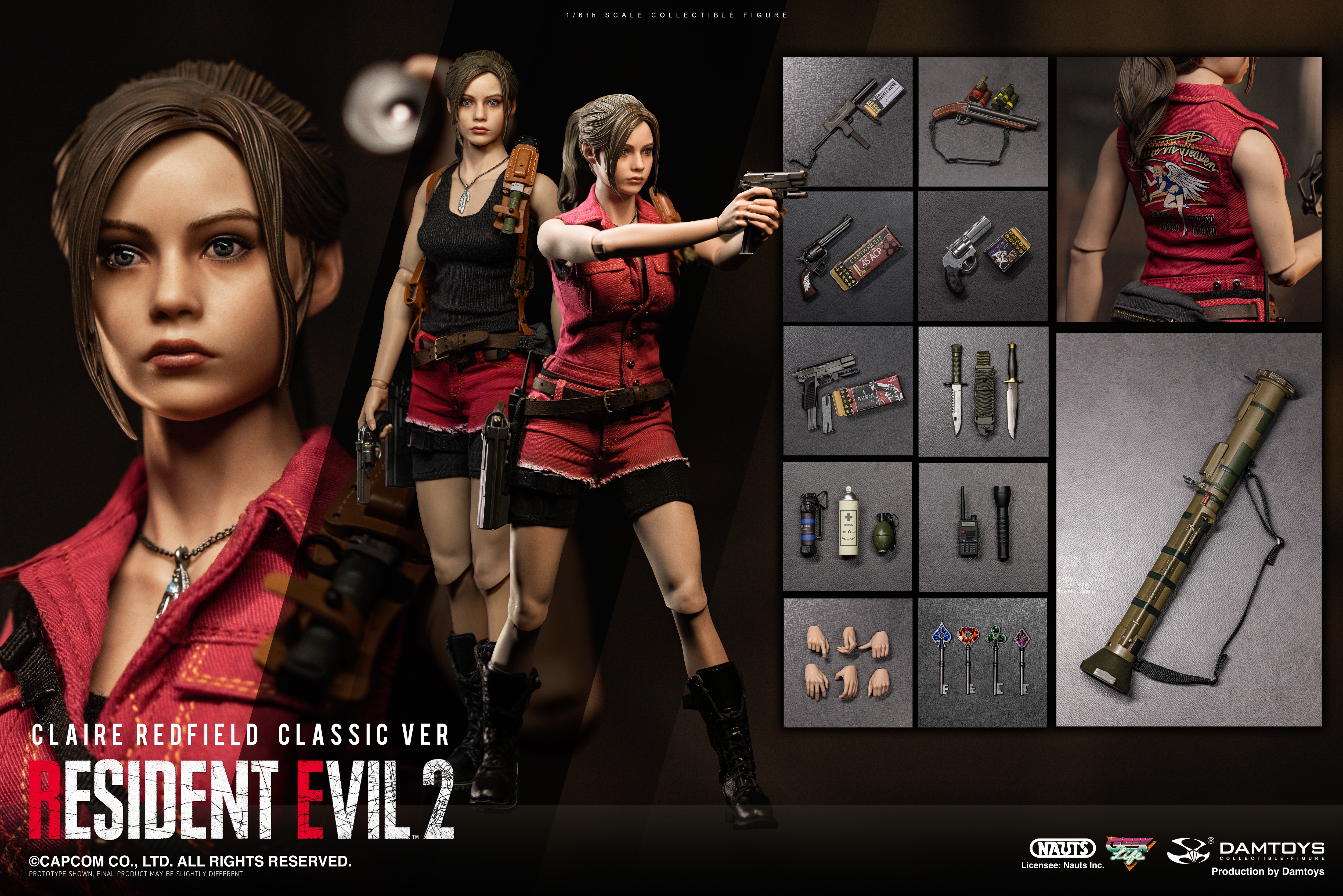 RESIDENT EVIL 2: Collectible Action Figure Claire Redfield Classic Ver.