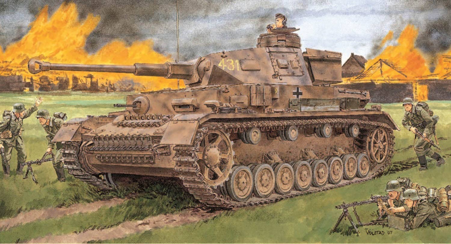 WW.II German Panzer IV F2 (G) type Magic Track Included