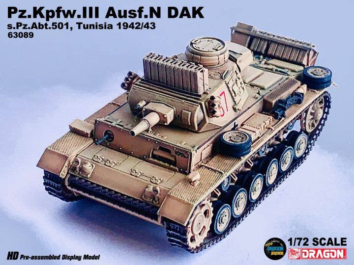 WW.II German Panzer III Panzer N Type DAK 501st Heavy Tank