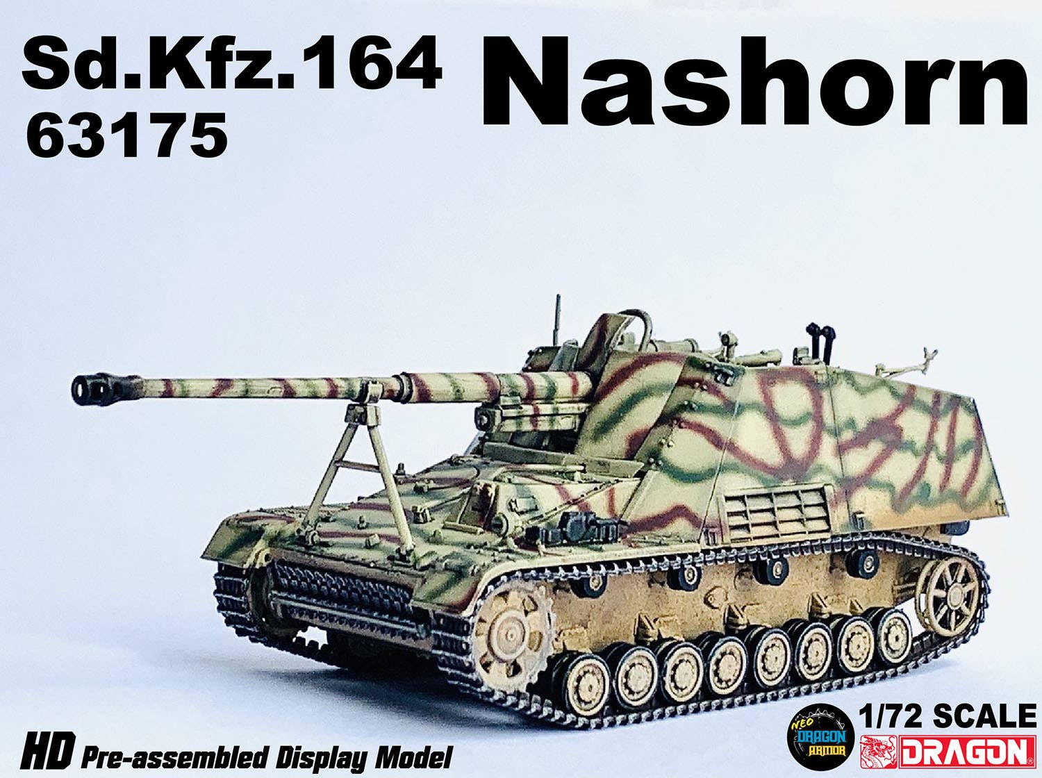 WW.II German Army Sd.Kfz.164 Nashorn Striped Camouflage Finished