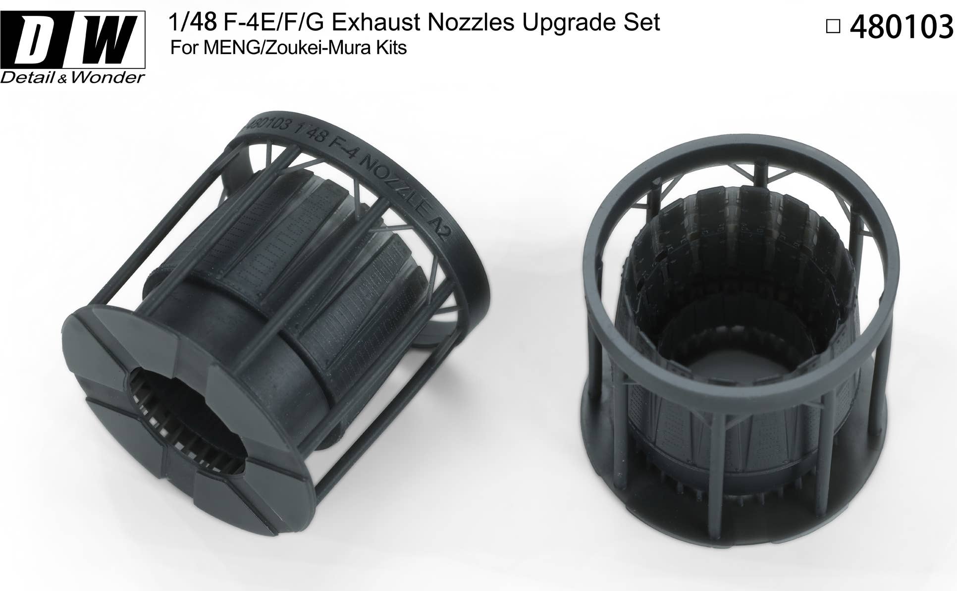 1/48 F-4E/F/G Exhaust Nozzles (late version) for MENG, ZOUKEI-MURA Kit