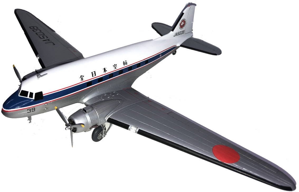 1:100 DANISH DAKOTA FRIENDS DC-3 Passenger Airplane ABS Plastic Aircraft Model 