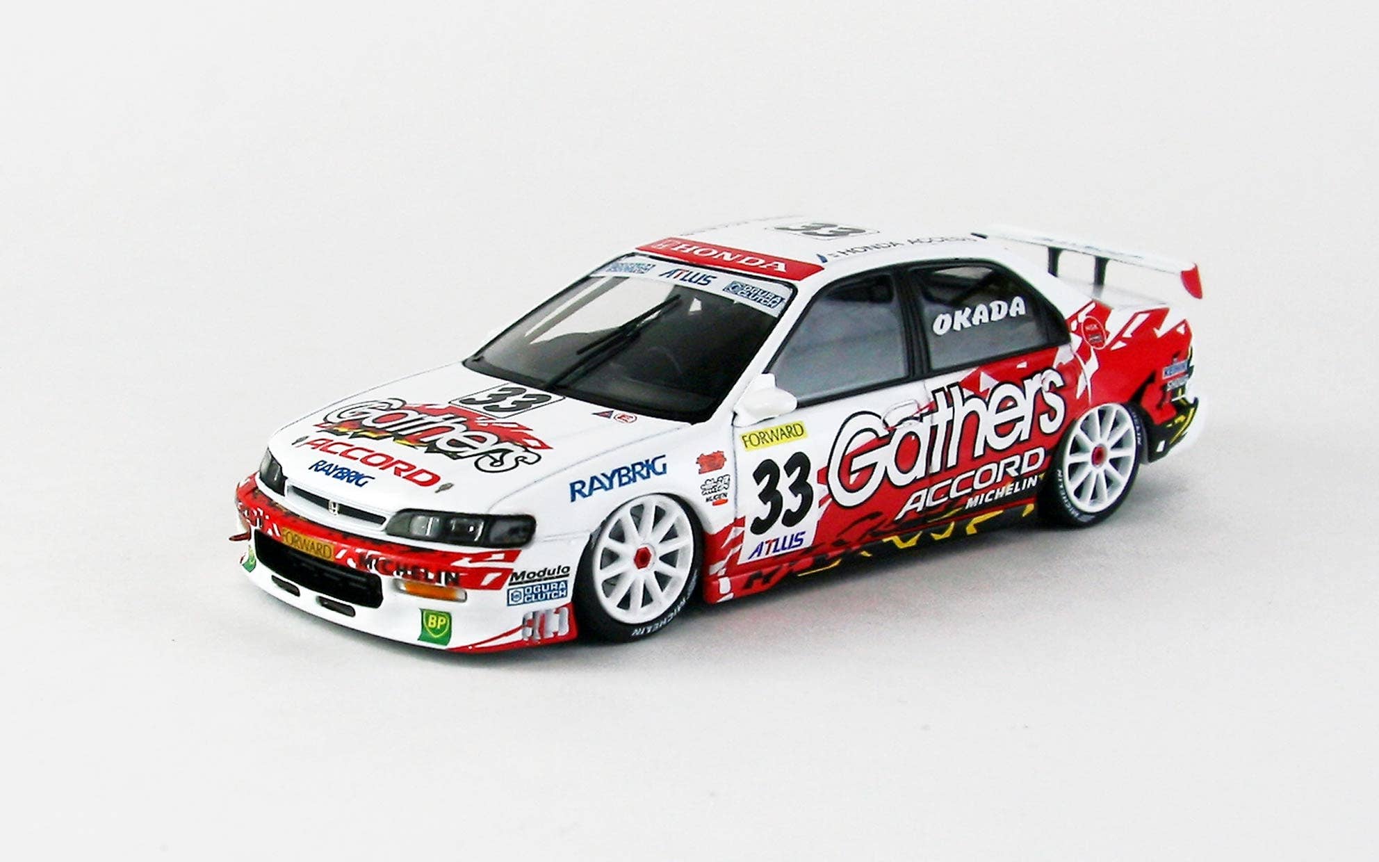 ミニカー　1/43 Gathers DOME ACCORD JTCC 1997 ATLUS #33(ホワイト×レッド) 「Racingシリーズ」 [45135] Gathers Dome Accord JTCC 1997 #33 | HLJ.com