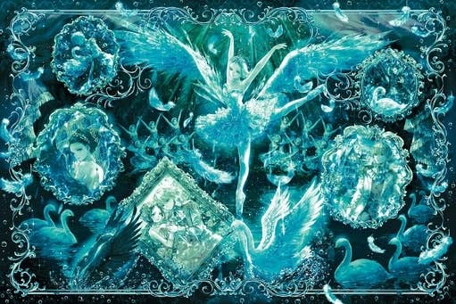Lake Story Glowing 1000 Piece Jigsaw Puzzle - Swan Scene, 50x75cm Challenging Puzzle For Adults - View #2