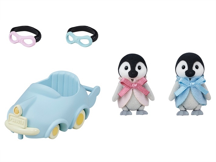Presale EPOCH Sylvanian Families Penguins Baby Friend Cart set Japan imoport NEW 