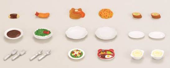 Sylvanian Families - 3 food Sets - Cooking Set, Lunch Set and Pancake Set