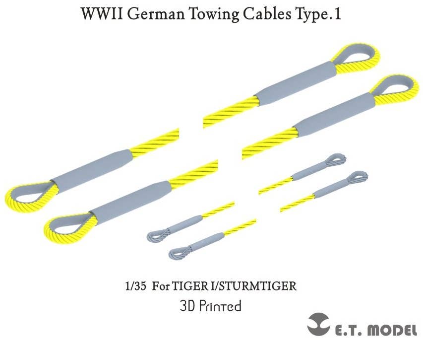 WW.II German Traction Cable Set Type.1 for Tiger I / Sturm Tiger