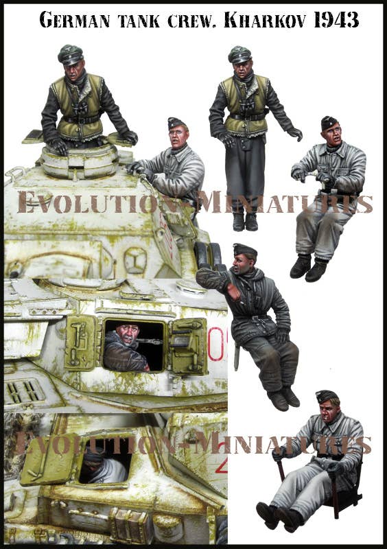 German Tank Crew Winter 1943-1945 - 1/35 Scale Military Model Figures