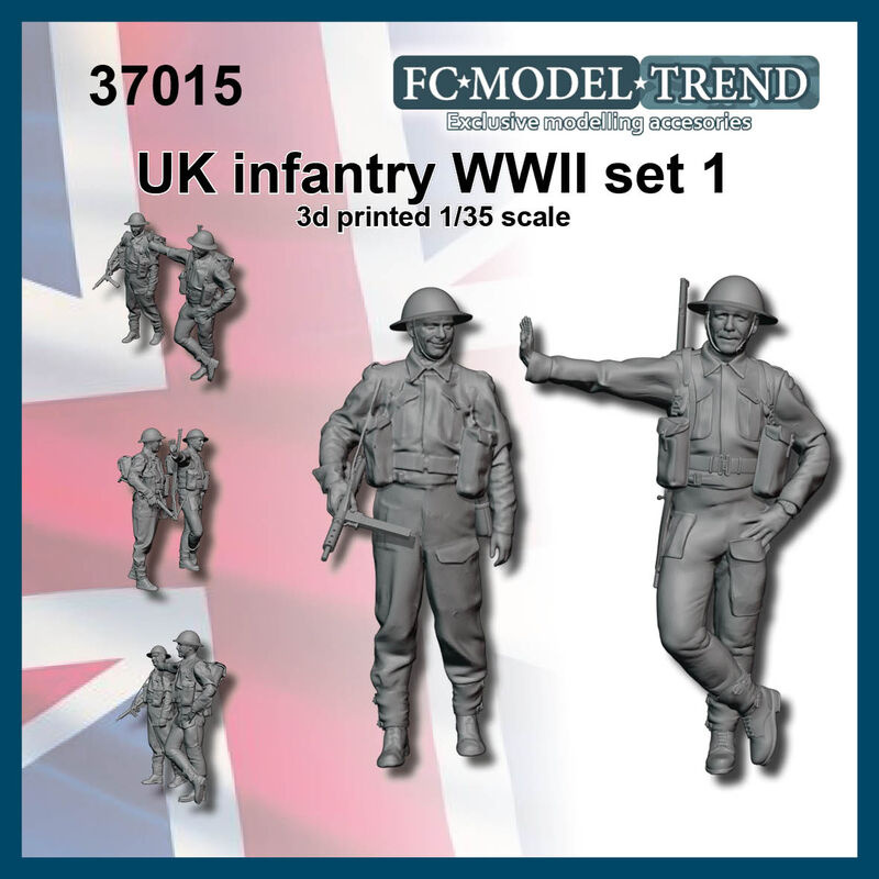 1/35 WWII British Infantry Set #1 (2pcs)