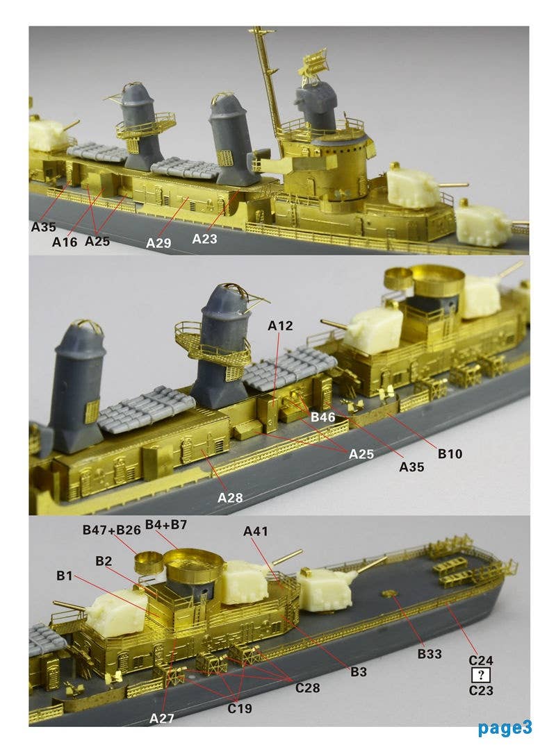 WW.II USN FletcherClass Destroyer Upgrade Set (Early Type Bridge) (for