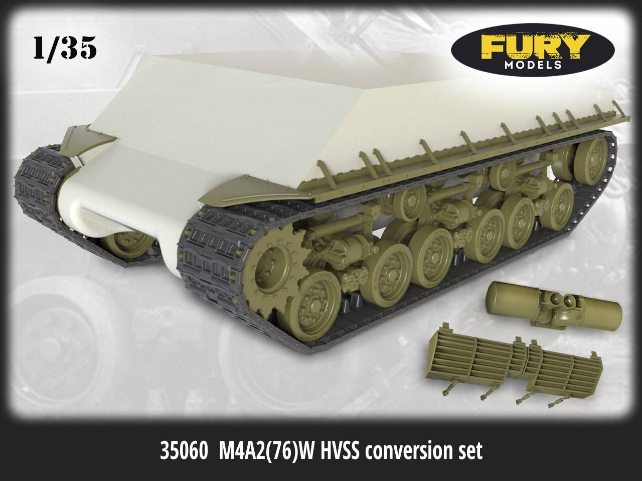 WWII US/RUS M4A2 (76) HVSS Suspension Conversion Set for W Sherman Tank (for Zvezda)