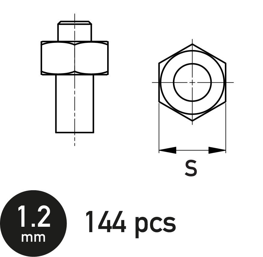 Hexagonal Nut 1.2 mm