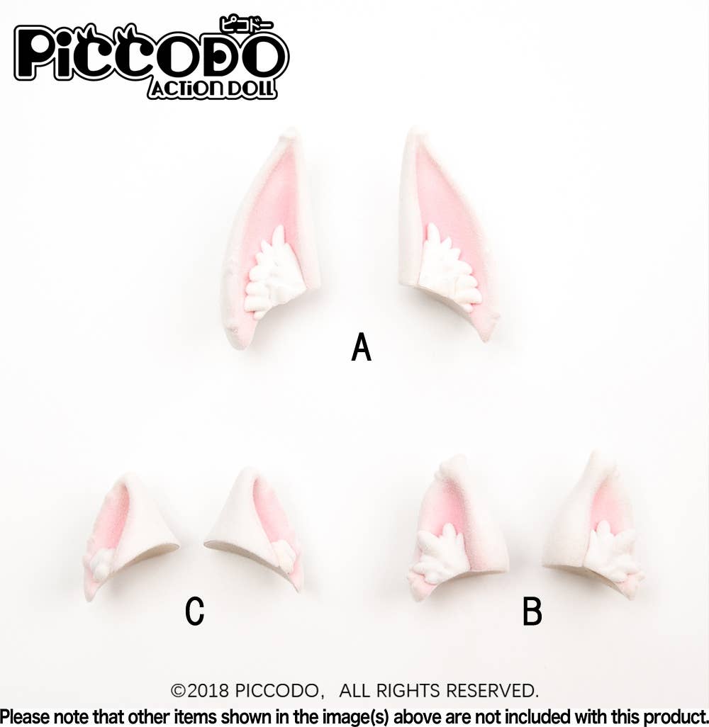 PICCODO ACTION DOLL Flocking Cat Ears White B