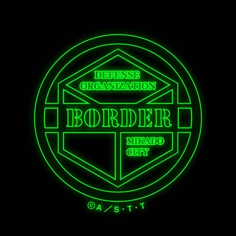 World Trigger High Luminous Can Badge Border Headquarters