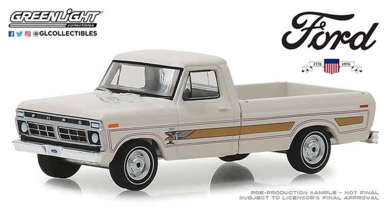 GreenLight 1976 Ford F-100 Bicentennial Option Group Wimbledon White