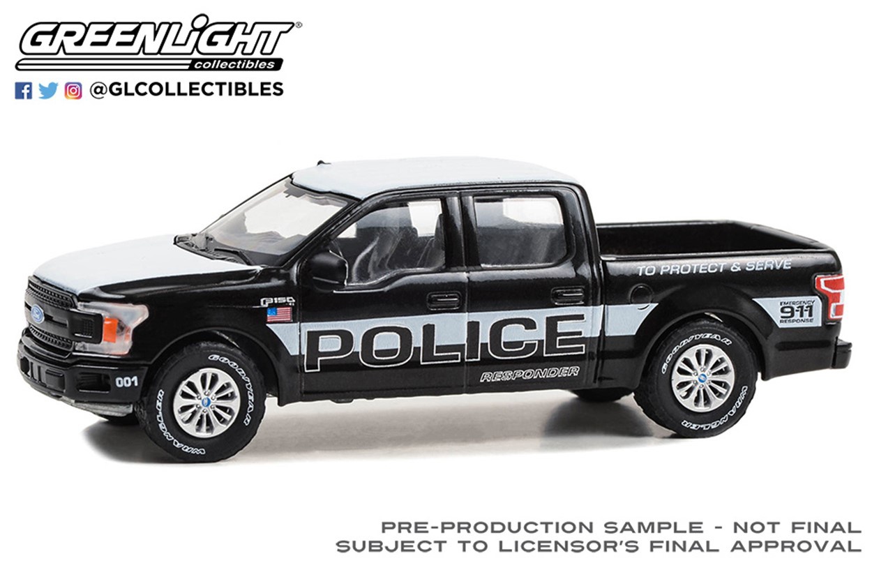 1/64 GreenLight 2018 Ford F-150 Police Responder - To Protect & Serve