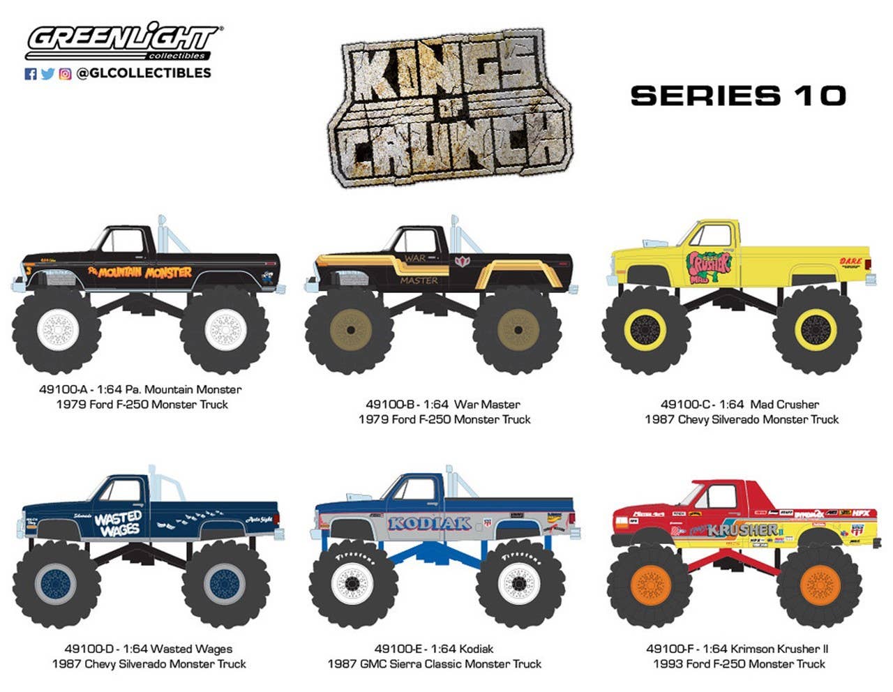 GreenLight Kings of Crunch Series 10: 1Box (6pcs) | HLJ.com
