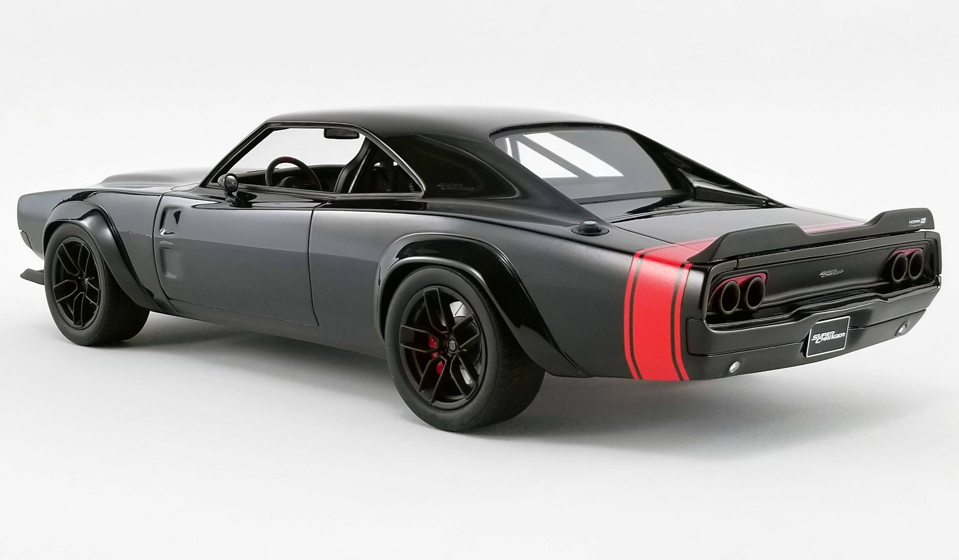 DODGE CHARGER SRT HELLCAT WIDEBODY 2020 MATT BLACK au 1/18 de GT Spirit