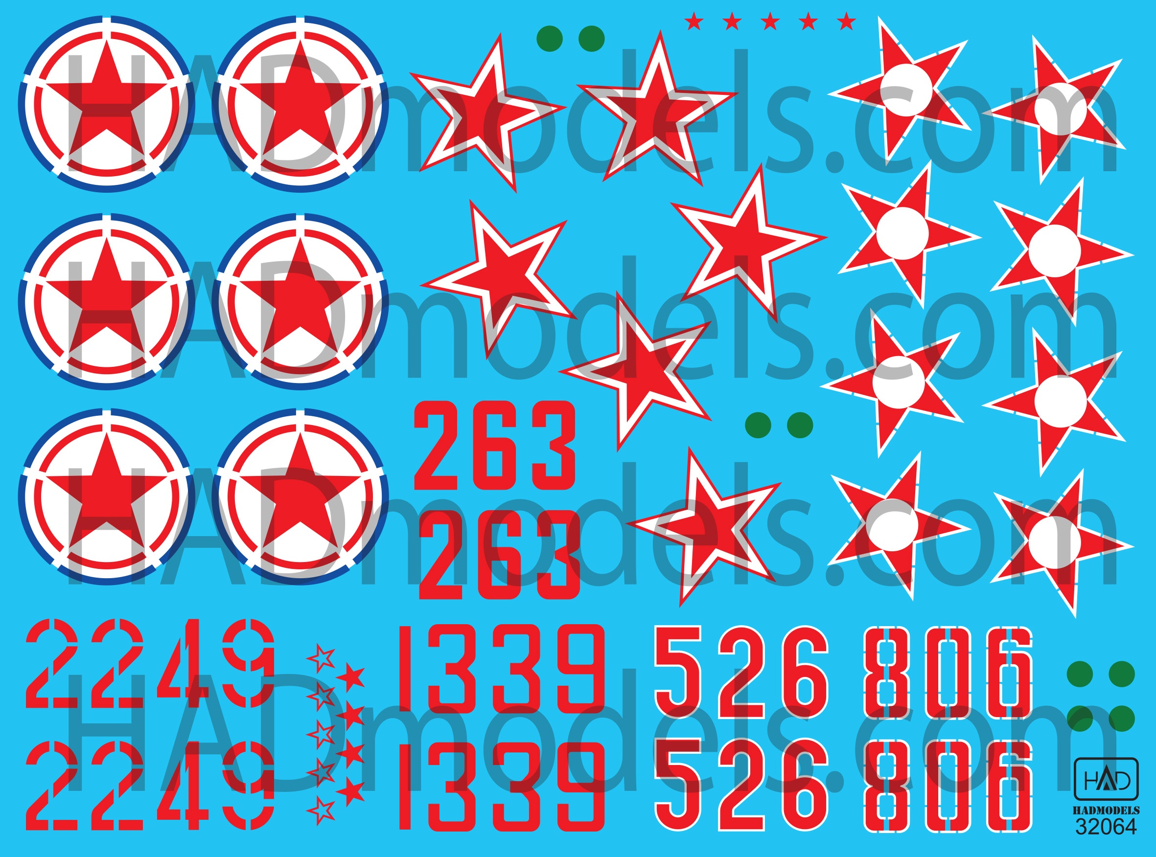 MiG15 Bis (North Korea, Soviet, Hungarian) Decal Sheet