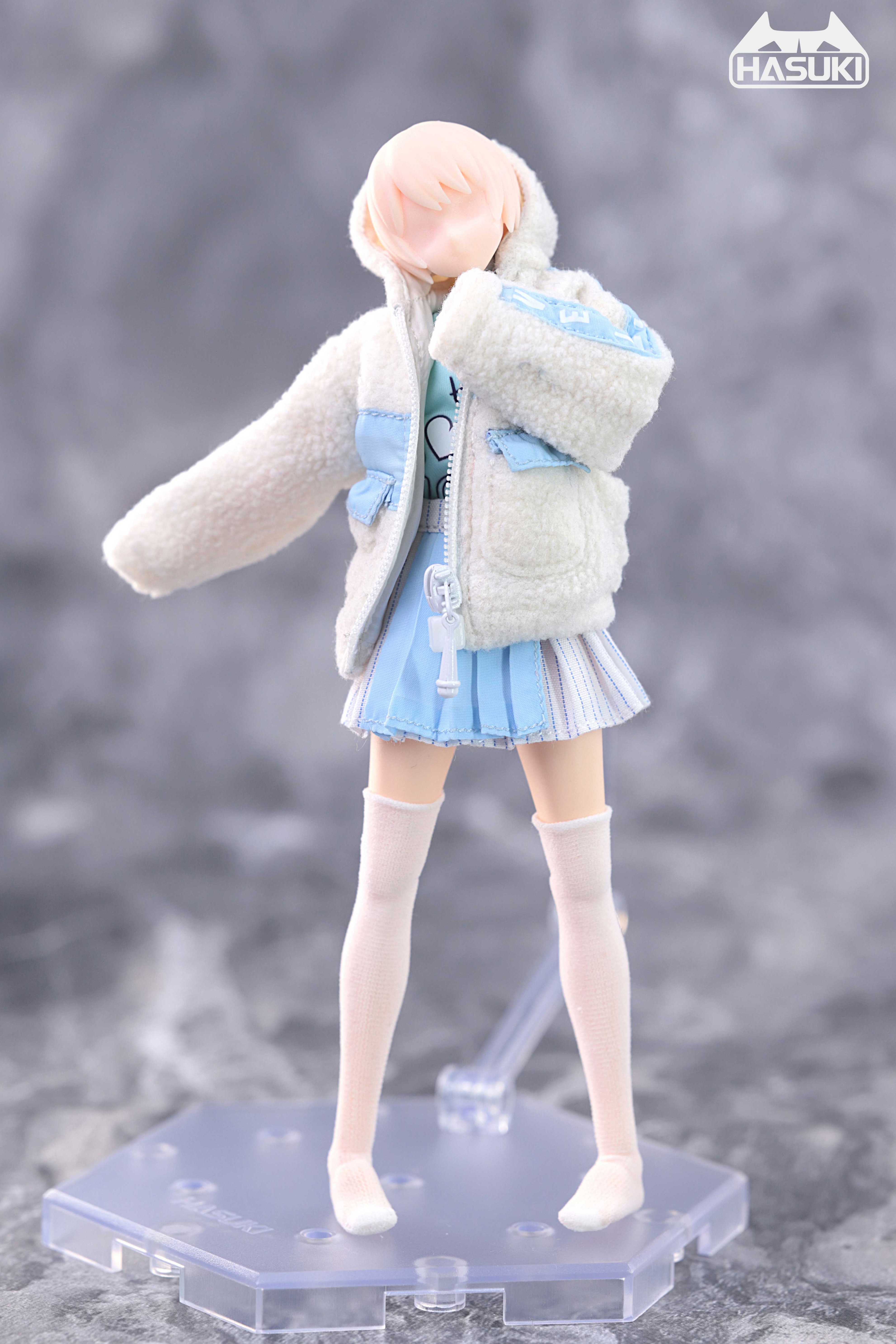 1/12 CS004 Boa Fleece Hoodie Set for Action Figures