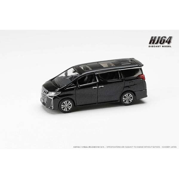 HJ64 1/64 Scale Toyota Alphard Diecast Model Car - Custom Black Pearl W/ Sunroof (Finished) - View #2