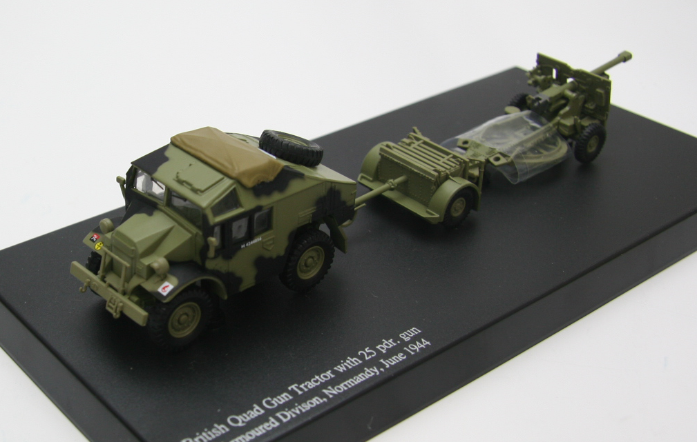 British Quad Gun Tractor with 25 pdr. Gun 7th Armo