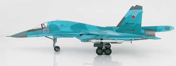 Su-34 Fullback Fighter Bomber Red 03, Russian Air Force