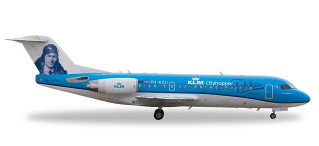 【希少】 KLMシティホッパー Fokker 70 Herpa 1/500 KLM Cityhopper Fokker 70 