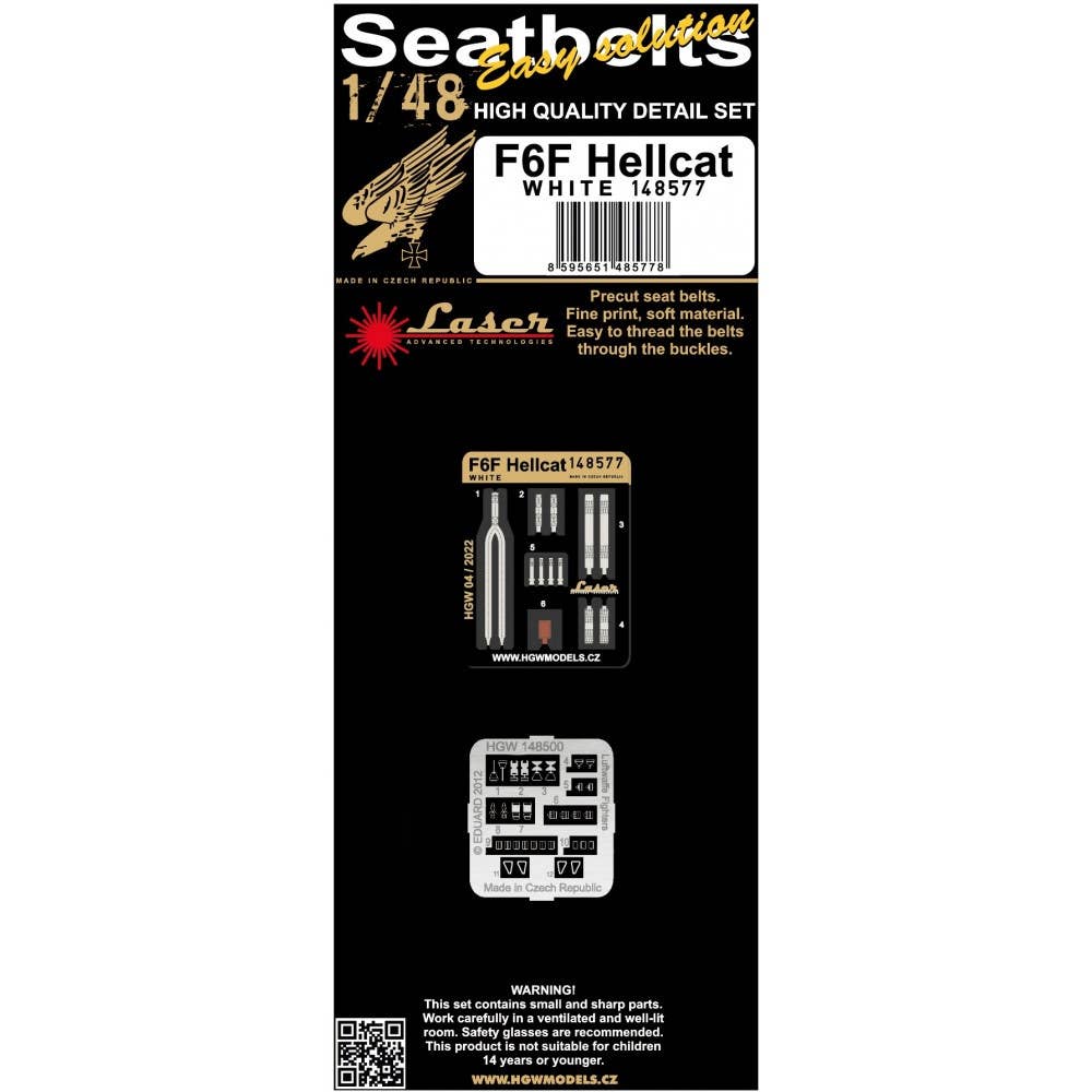 F6F Hellcat microfiber seat belt (White)