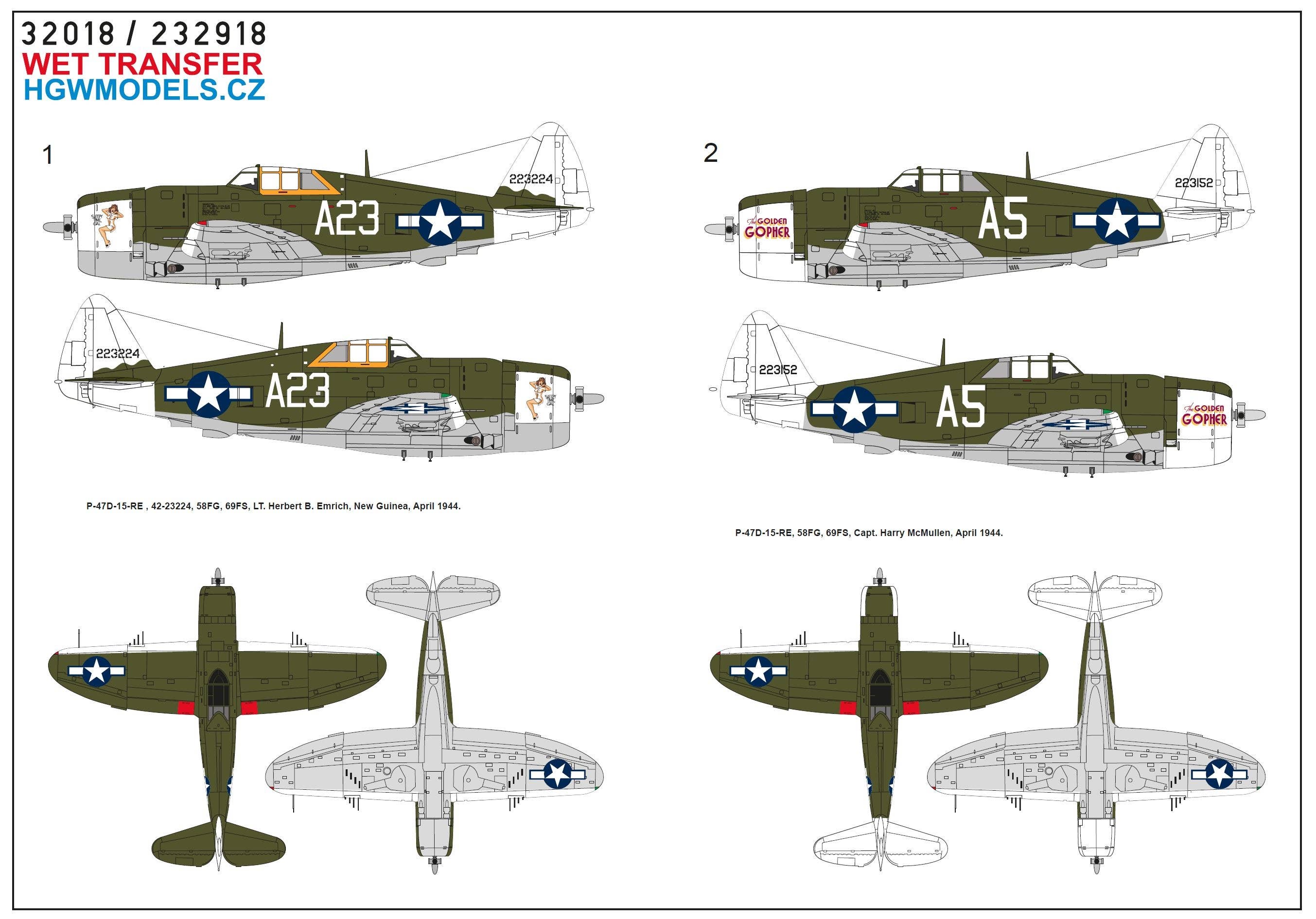 P 47d 58 Th Fg Over New Guinea 