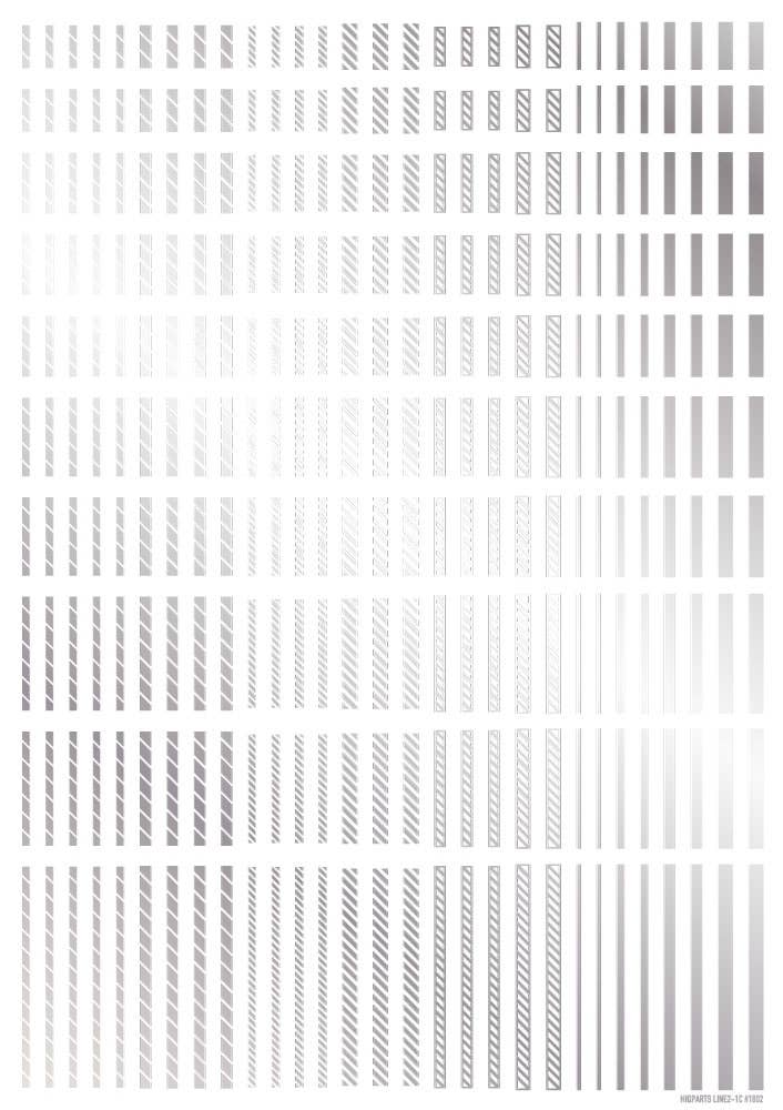 Line Work Decal Line Decal 2 Silver (1pc.) | HLJ.com