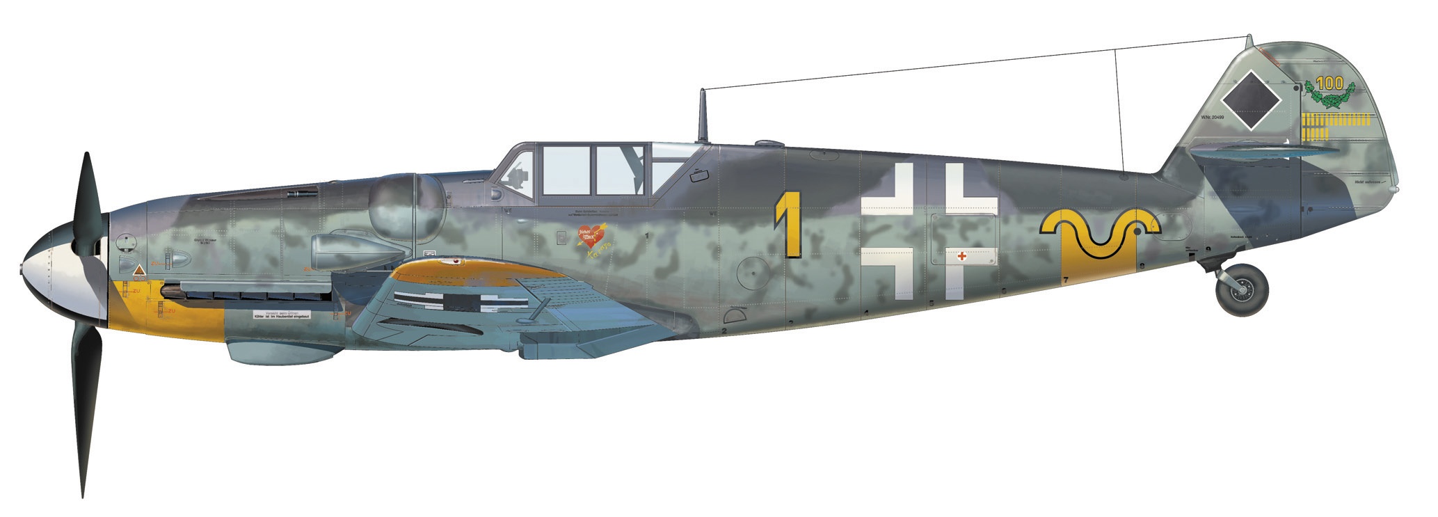New Tool! Bf 109G-6 Erich Hartmann 4./JG 52 Hungary 1944