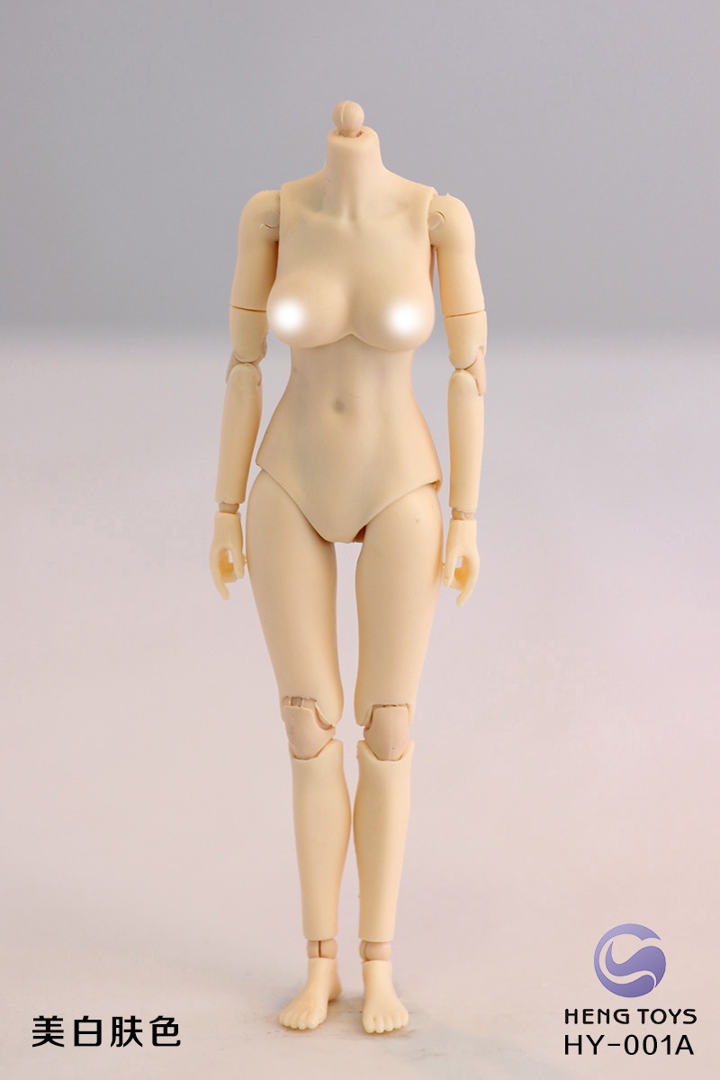 HENG TOYS 1/12 Half-seamless Female Body Pale/Suntan Flexible Action Figure 